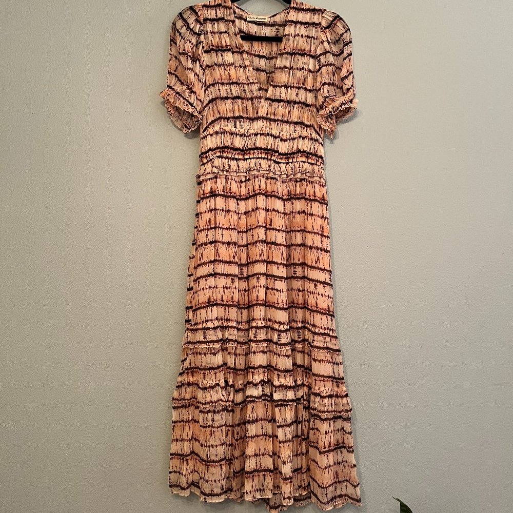 Ulla Johnson Elodie dress in Blush Tie Dye, size 4